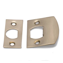 Solid Brass Standard Strike Plate and Face Plate (Antique Brass Finish) COPPER MOUNTAIN HARDWARE