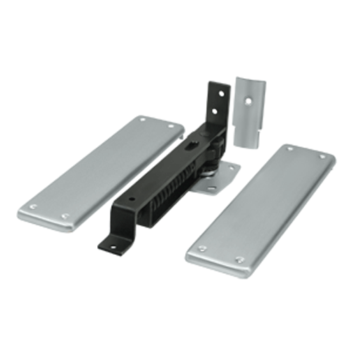 Double Action Solid Brass Spring Hinge (Brushed Chrome Finish) DELTANA