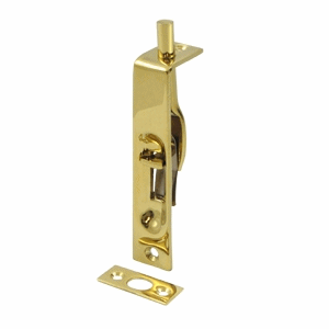 Deltana - Solid Brass 4" Heavy Duty Flush Bolt (Polished Brass Finish) DELTANA