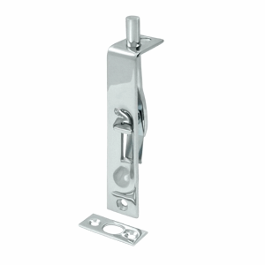 Deltana Solid Brass 4" Heavy Duty Flush Bolt (Polished Chrome Finish) DELTANA