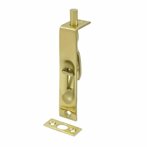 Deltana - Solid Brass 4" Heavy Duty Flush Bolt (Polished Brass Finish) DELTANA