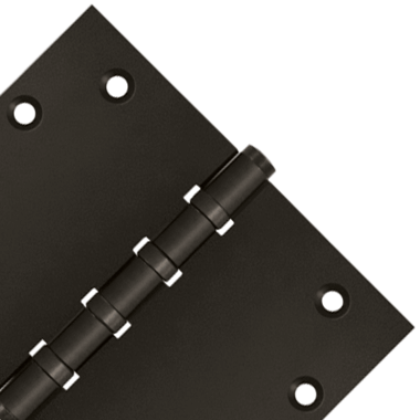 4 1/2 Inch X 6 Inch Solid Brass Wide Throw Hinge (Square Corner, Oil Rubbed Bronze Finish) DELTANA