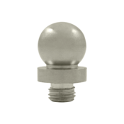 3/4 Inch Solid Brass Ball Tip Door Finial (Brushed Nickel Finish) DELTANA