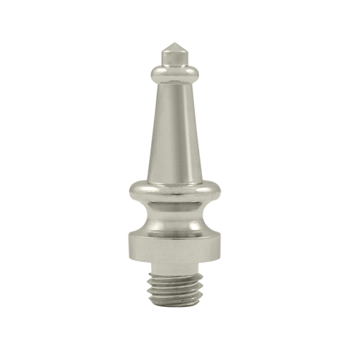 1 3/16 Inch Solid Brass Steeple Tip Door Finial Polished Nickel Finish DELTANA