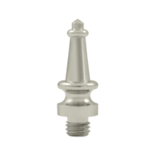 1 3/16 Inch Solid Brass Steeple Tip Door Finial Polished Nickel Finish DELTANA