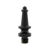 1 3/16 Inch Solid Brass Steeple Tip Door Finial (Paint Black Finish) DELTANA