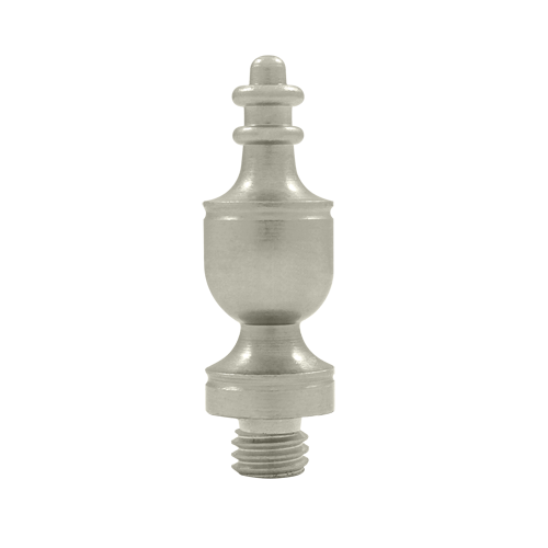 1 3/8 Inch Solid Brass Urn Tip Door Finial (Brushed Nickel Finish) DELTANA