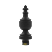 1 3/8 Inch Solid Brass Urn Tip Door Finial (Paint Black Finish) DELTANA