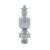 1 3/8 Inch Solid Brass Urn Tip Door Finial (Brushed Chrome Finish) DELTANA