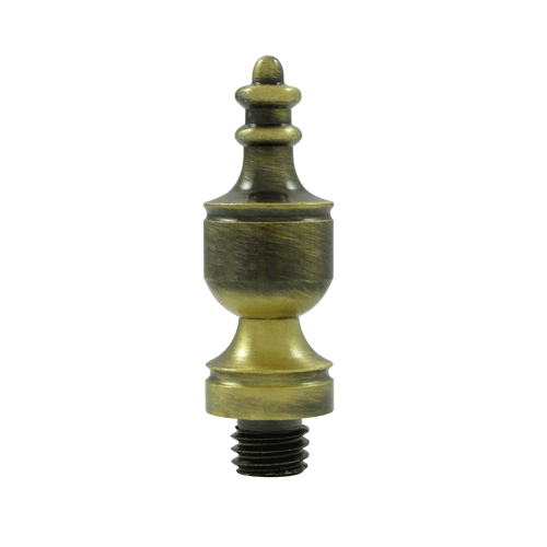 1 3/8 Inch Solid Brass Urn Tip Door Finial (Antique Brass Finish) DELTANA