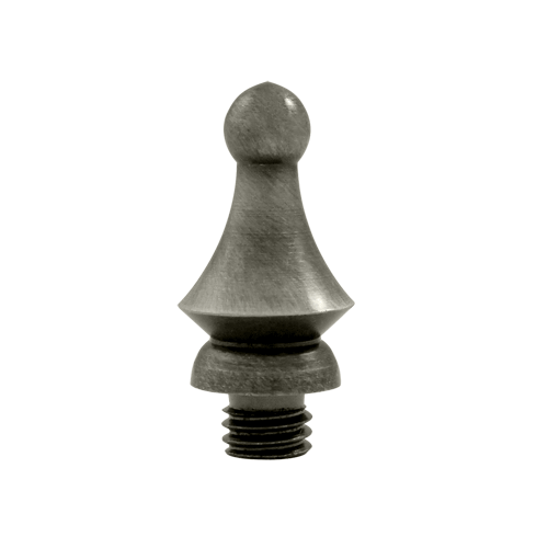 1 1/4 Inch Solid Brass Windsor Tip Door Finial (Antique Nickel Finish) DELTANA