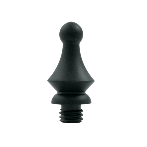 1 1/4 Inch Solid Brass Windsor Tip Door Finial (Paint Black Finish) DELTANA