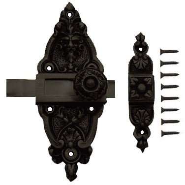 5 1/2 Gargoyle French Door or Cabinet Slide Bolt Latch (Oil Rubbed Bronze Finish) COPPER MOUNTAIN HARDWARE