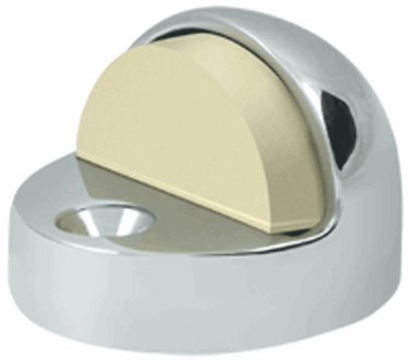 High Profile Floor Mounted Bumper Door Stop (Polished Chrome Finish) DELTANA