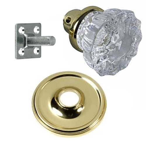 Traditional Crystal Knob Wall Mount Robe Hook (Several Finish Options) Copper Mountain Hardware