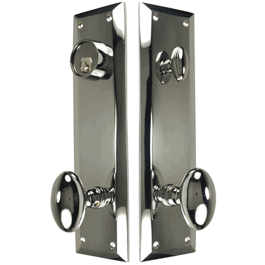 Quaker Style Deadbolt Entryway Set (Polished Chrome Finish) COPPER MOUNTAIN HARDWARE