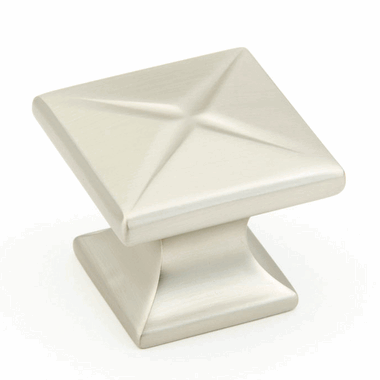 1 3/8 Inch Northport Square Cabinet Knob (Brushed Nickel Finish) SCHAUB