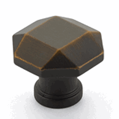 1 1/4 Inch Faceted Menlo Park Knob (Ancient Bronze Finish) SCHAUB