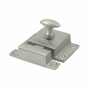 1 3/5 x 2 1/3 Inch Solid Brass Cabinet Lock (Brushed Nickel Finish) DELTANA