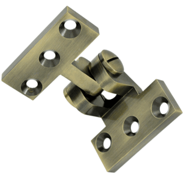 2 1/2 x 3 3/4 Inch Solid Brass Intermediate Pivot Hinge (Antique Brass Finish) DELTANA