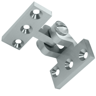 2 1/2 x 3 3/4 Inch Solid Brass Intermediate Pivot Hinge (Brushed Chrome Finish) DELTANA