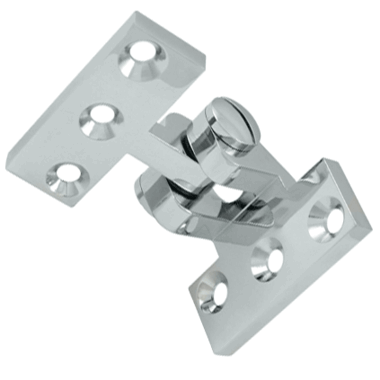 2 1/2 x 3 3/4 Inch Solid Brass Intermediate Pivot Hinge Chrome Finish DELTANA