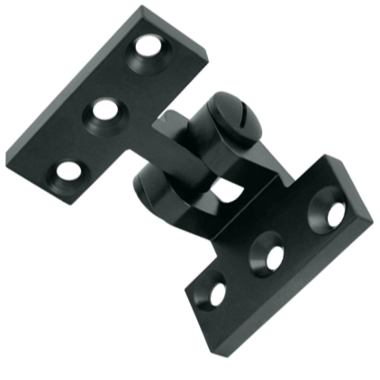 2 1/2 x 3 3/4 Inch Solid Brass Intermediate Pivot Hinge (Paint Black Finish) DELTANA