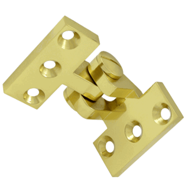 2 1/2 x 3 3/4 Inch Solid Brass Intermediate Pivot Hinge (Polished Brass Finish) DELTANA