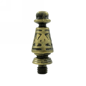 1 7/16 Inch Solid Brass Ornate Hinge Finial (Antique Brass Finish) DELTANA