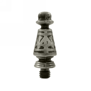 1 7/16 Inch Solid Brass Ornate Hinge Finial  (Antique Nickel Finish) DELTANA