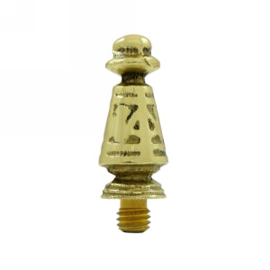 1 7/16 Inch Solid Brass Ornate Hinge Finial (Polished Brass Finish) DELTANA