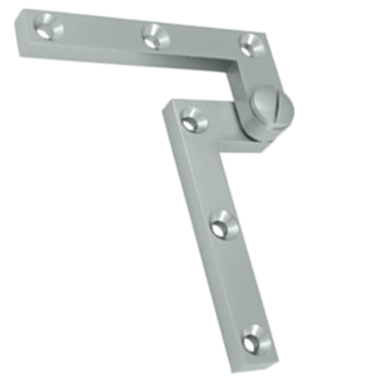 4 3/8 x 5/8 x 1 7/8 Inch Solid Brass Pivot Hinge (Brushed Chrome Finish) DELTANA