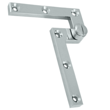 4 3/8 x 5/8 x 1 7/8 Inch Solid Brass Pivot Hinge (Chrome Finish) DELTANA