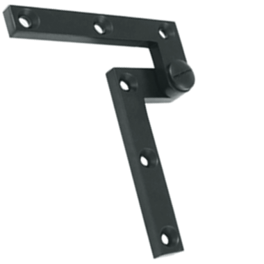 4 3/8 x 5/8 x 1 7/8 Inch Solid Brass Pivot Hinge (Paint Black Finish) DELTANA