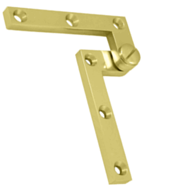 4 3/8 x 5/8 x 1 7/8 Inch Solid Brass Pivot Hinge (Polished Brass Finish) DELTANA