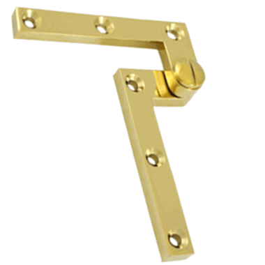 4 3/8 x 5/8 x 1 7/8 Inch Solid Brass Pivot Hinge (PVD Finish) DELTANA