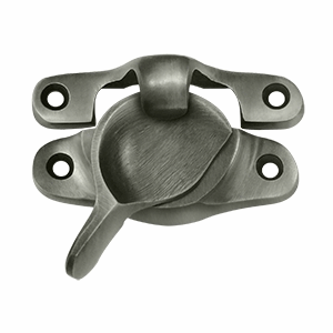 Solid Brass Window Sash Lock 1 1/8 inch X 3 inch (Antique Nickel Finish) DELTANA