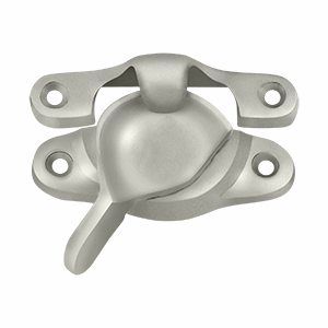 Solid Brass Window Sash Lock 1 1/8 inch X 3 inch (Brushed Nickel Finish) DELTANA