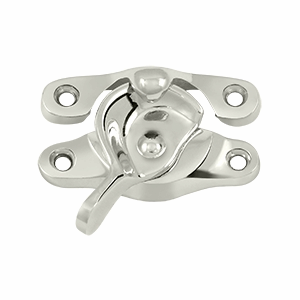 Solid Brass Window Sash Lock 1 inch X 2 5/8 inch (Polished Nickel Finish) DELTANA